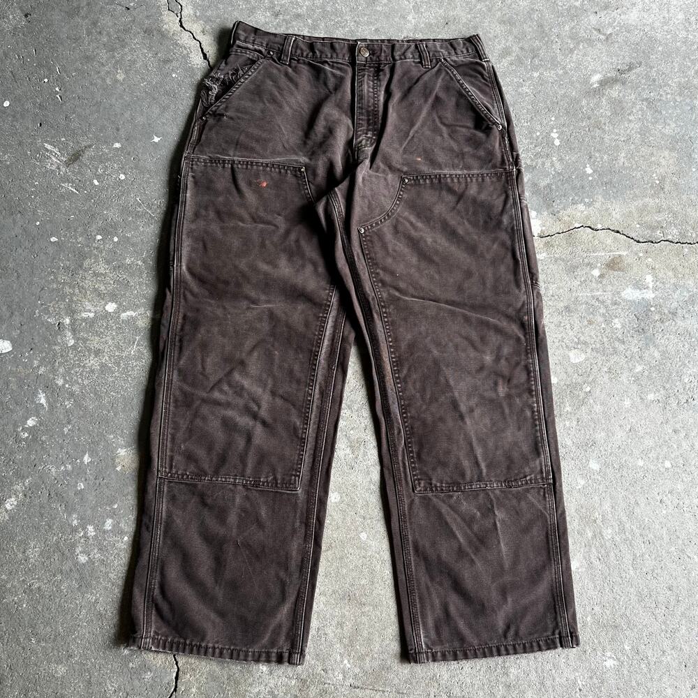 Carhartt brown double knee work wear carpenter pants